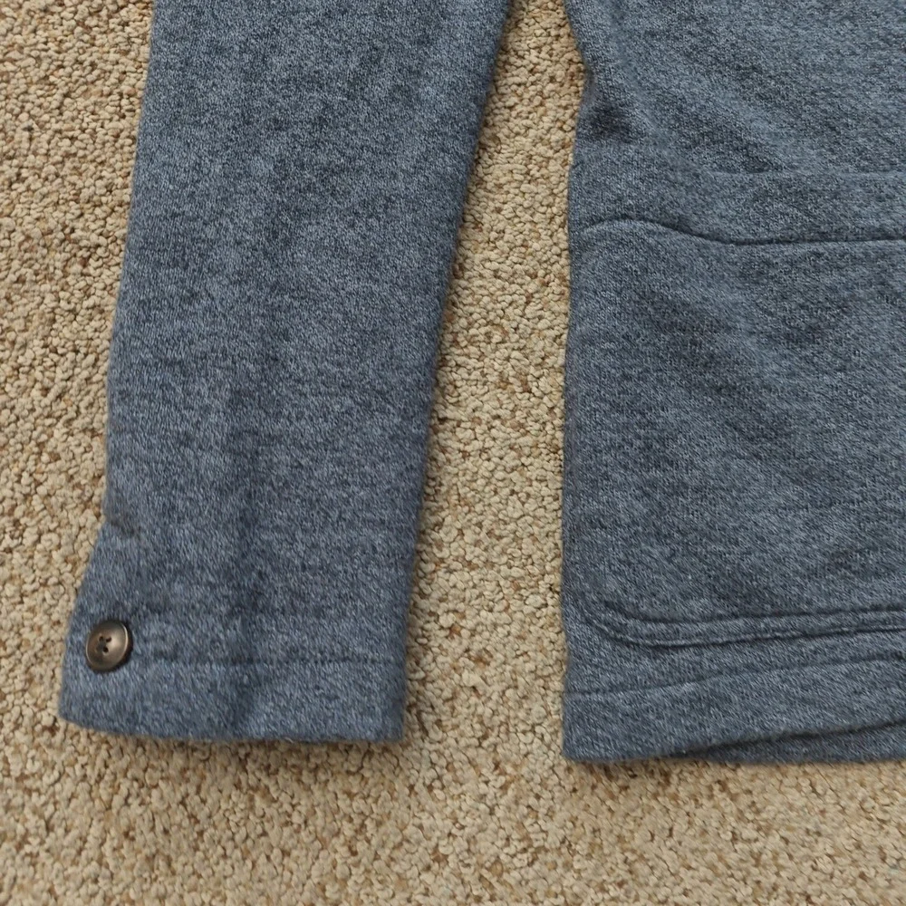 FAHERTY Mens Knit Blazer XS Gray Cotton Blend Casual Prep Tailored Jacket